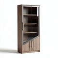 Vitrine en bois avec portes en verre dimensions 180 x 80 x 40cm