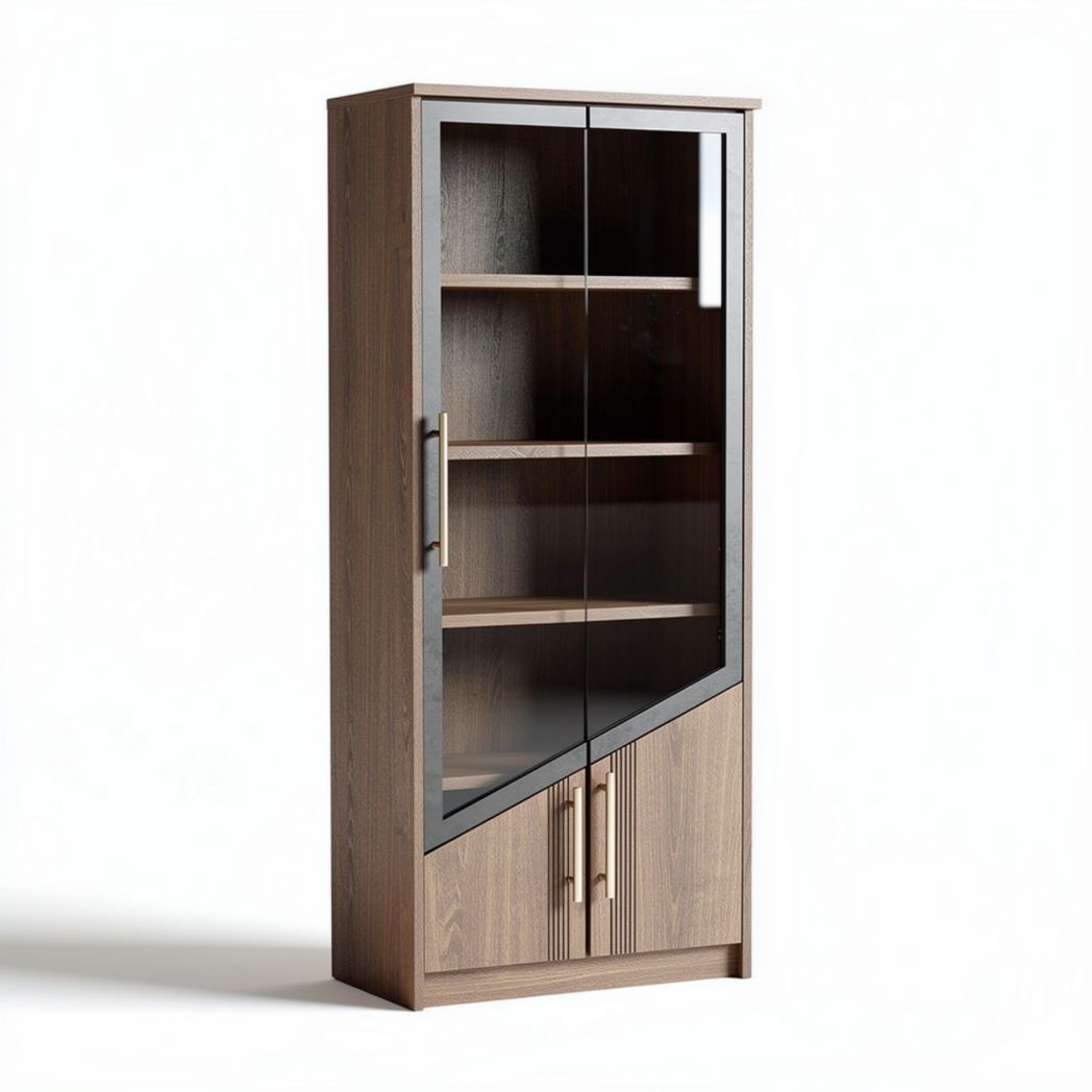 Vitrine en bois avec portes en verre dimensions 180 x 80 x 40cm