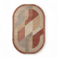 Tapis rectangulaire en laine moderne multicolore 120 x 80 x 1cm