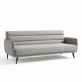 Canapé en tissu gris dimensions 200 x 90 x 85cm pour salon moderne