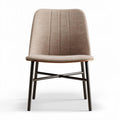 Chaise en tissu beige avec structure en métal dimensions 45 x 55 x 85cm